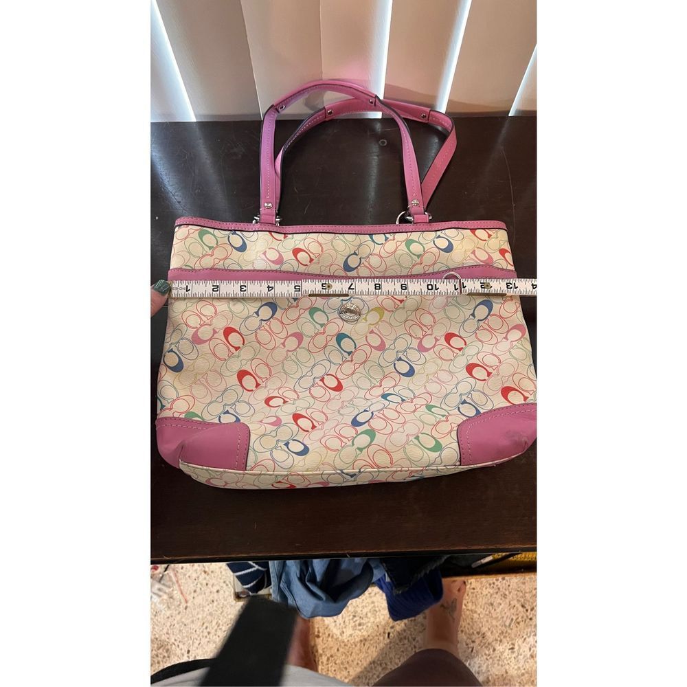 Coach Heritage Multicolor Signature Chelsea Tote Should Bag - Picture 9 of 14
